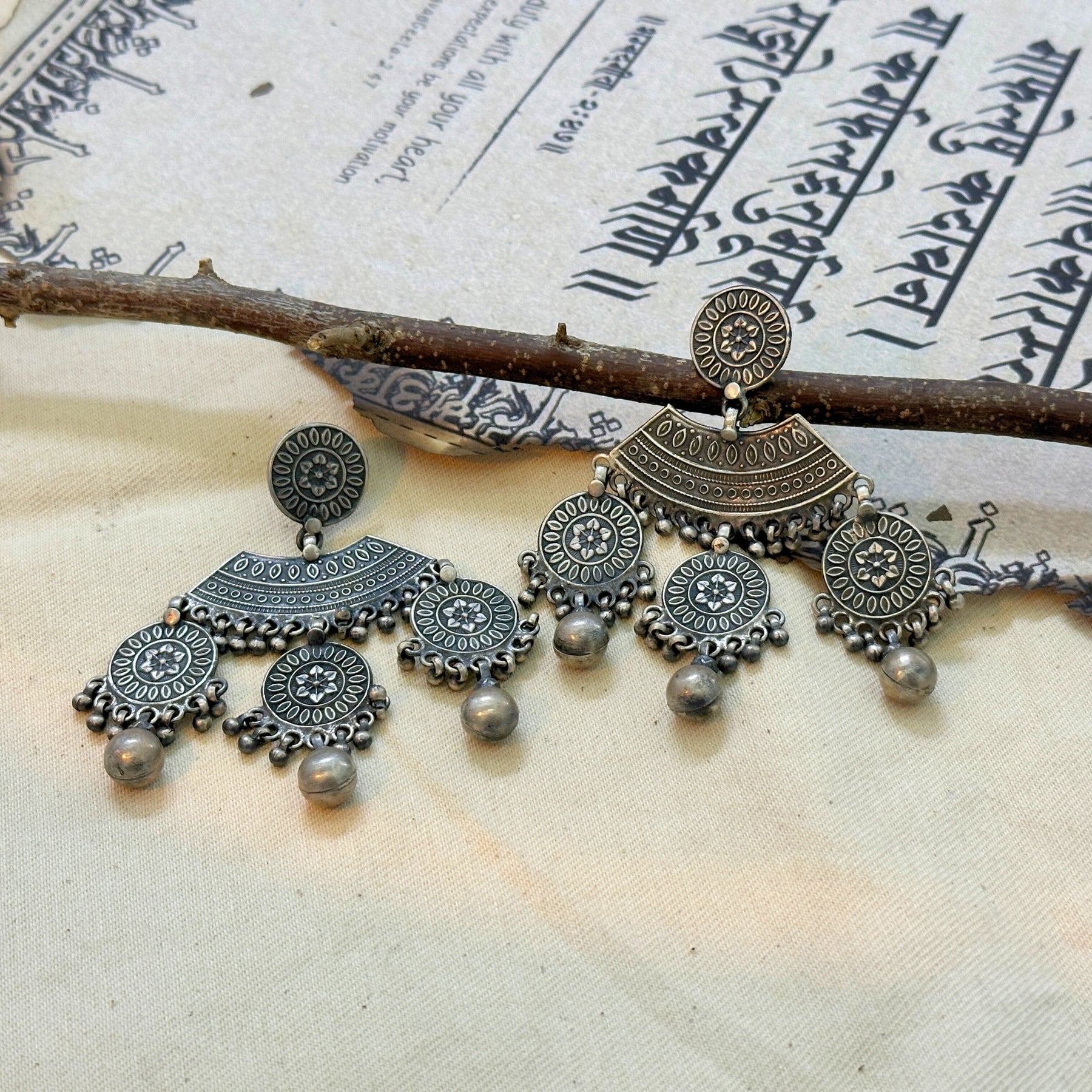 Saanvi Traditional Silver 925 Earrings