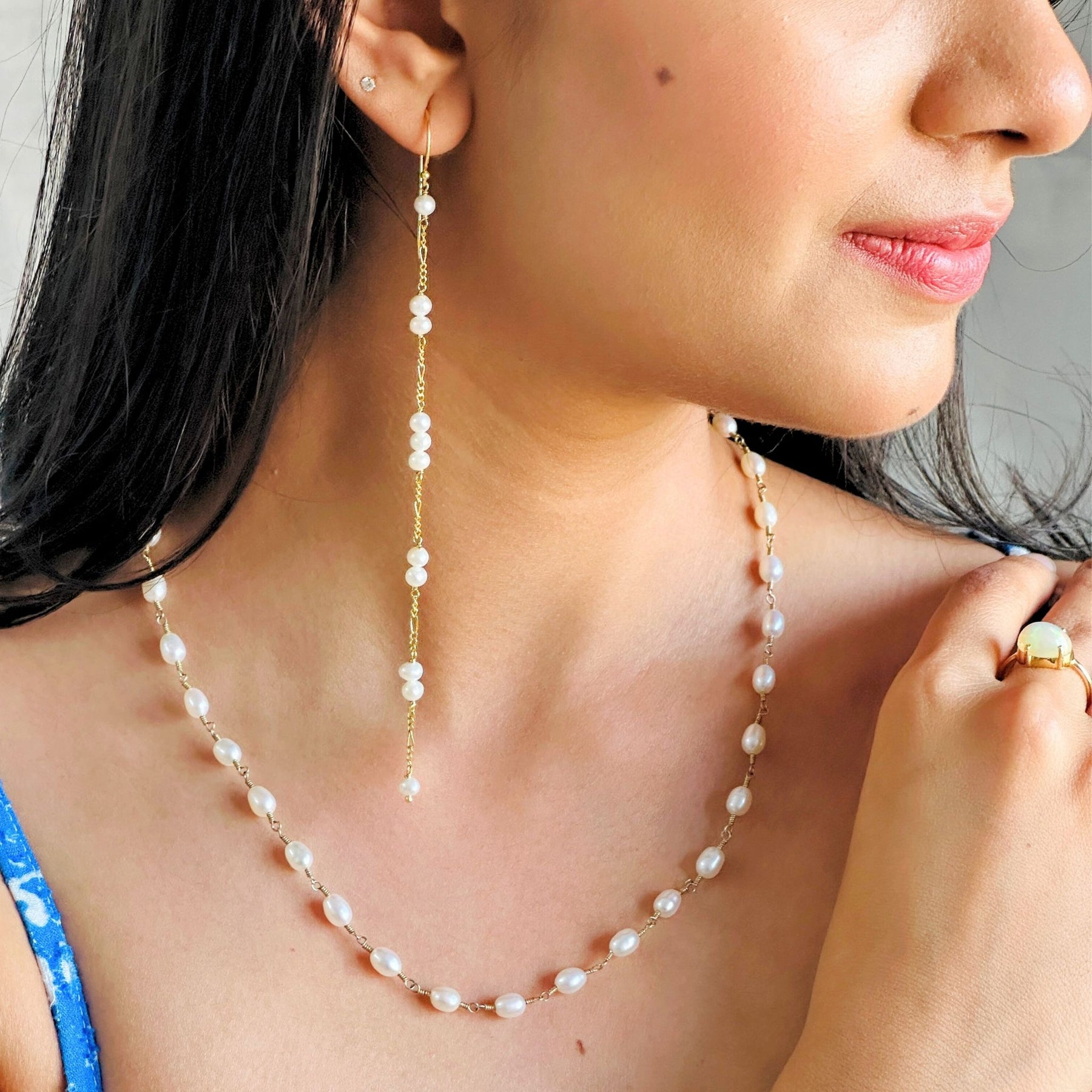 Roil Pearl 18K Gold Plated Silver 925 Necklace