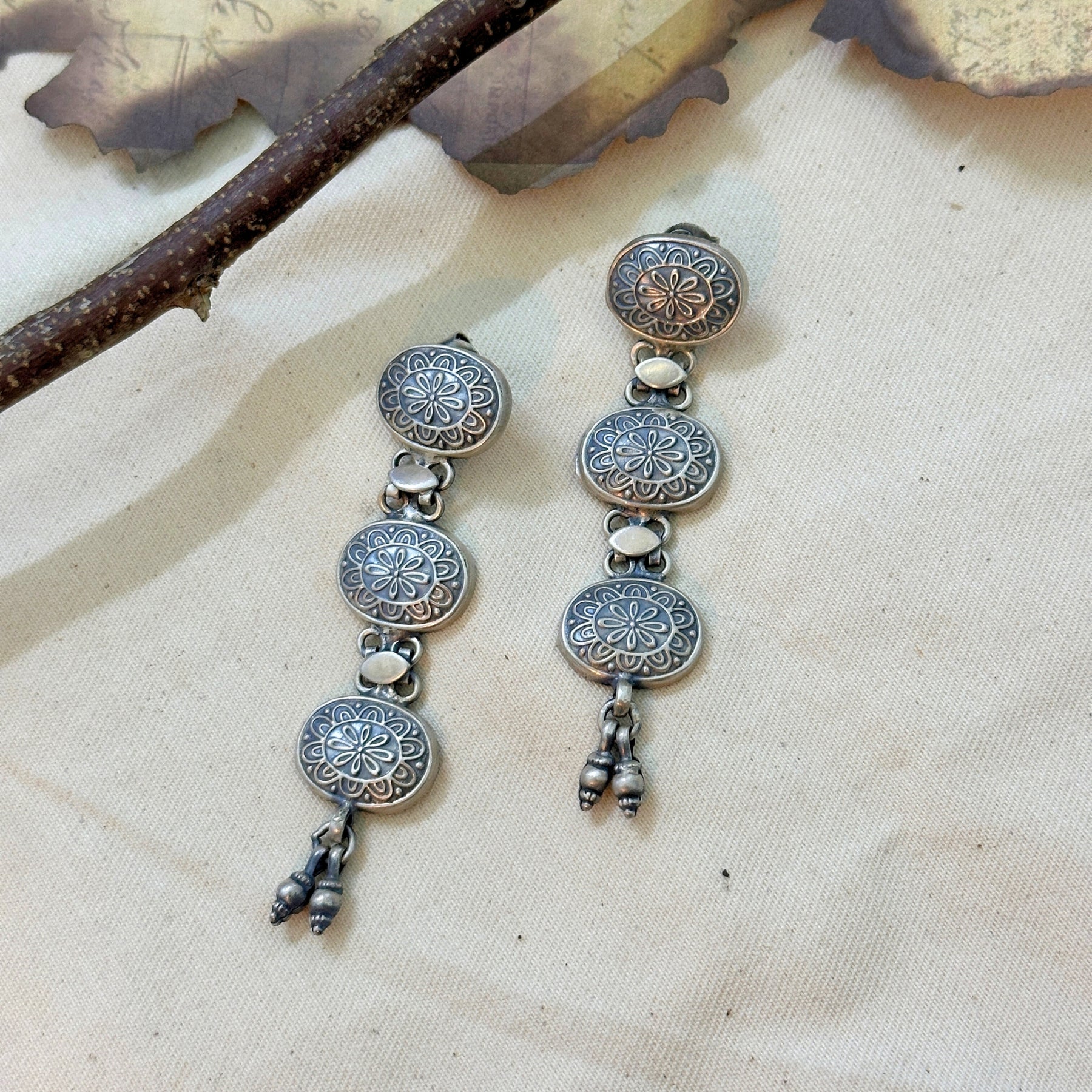 Nur Traditional Silver 925 Earrrings