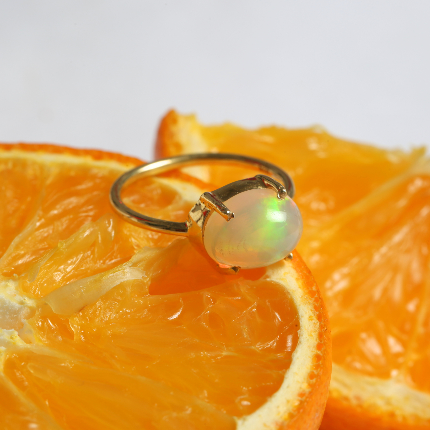 Bramble Opal Gold Plated Silver 925 Rings