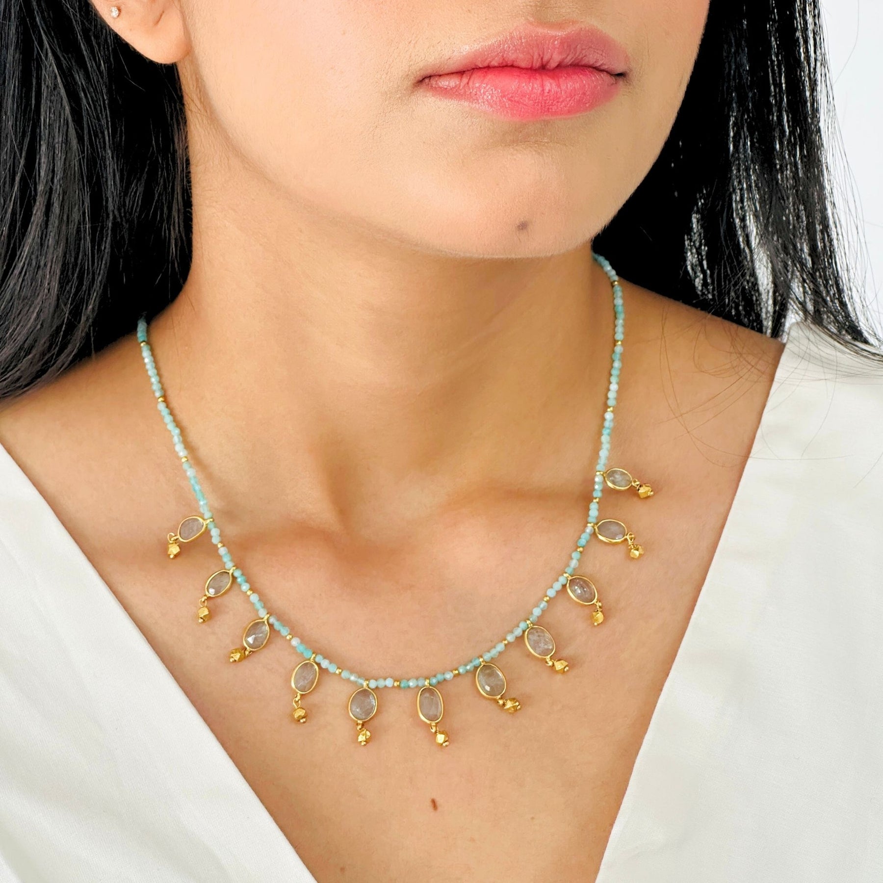 Lizy Colorstone 18K Gold Plated Silver 925 Necklace