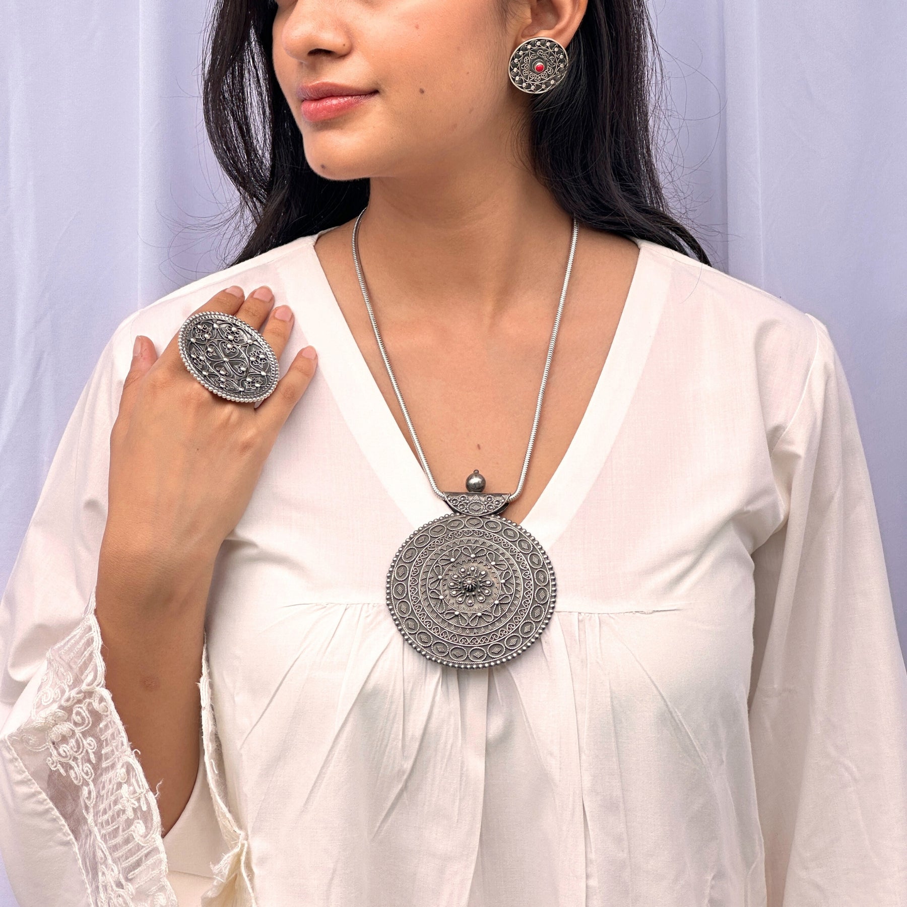 Exceptional sterling silver pendant