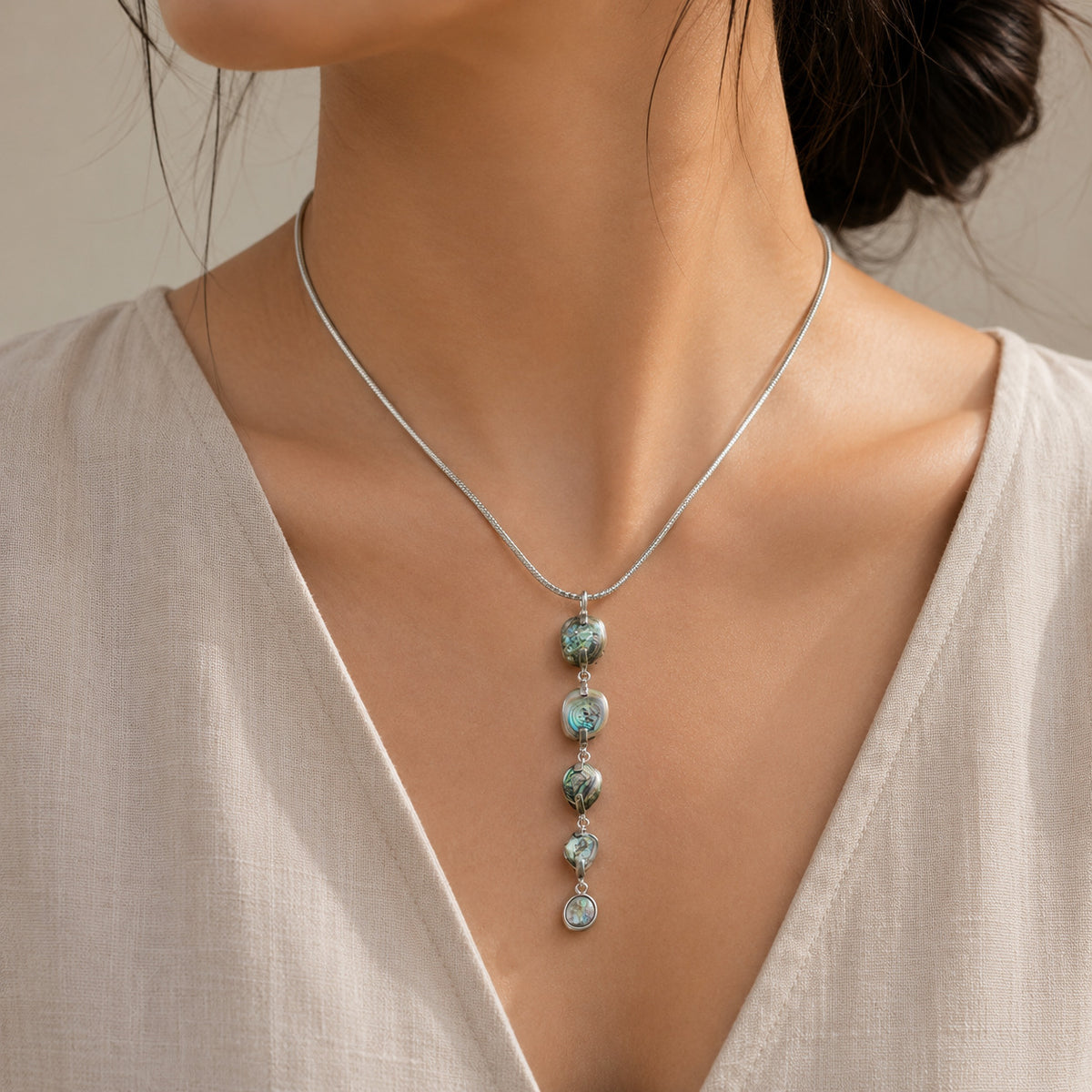 Five Stone Abalone Pendant