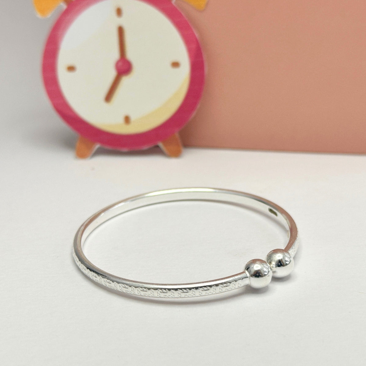 Textured Silver 925 Kids Bangle