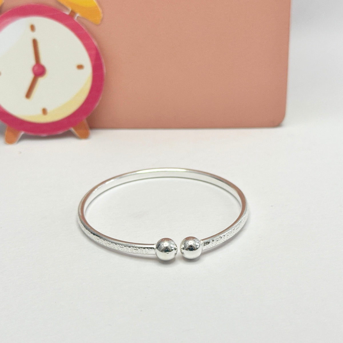 Textured Silver 925 Kids Bangle
