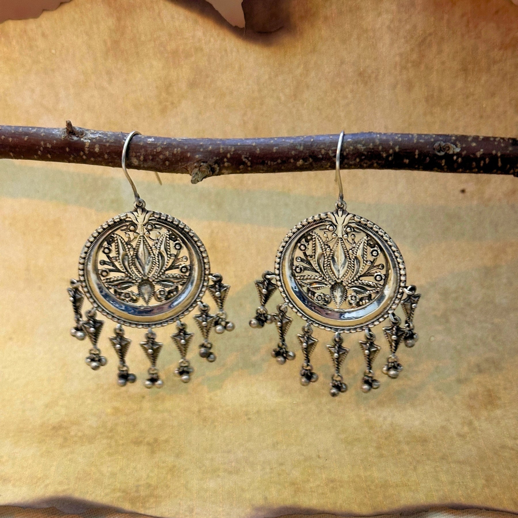 Omya Traditional Silver 925 Earrings