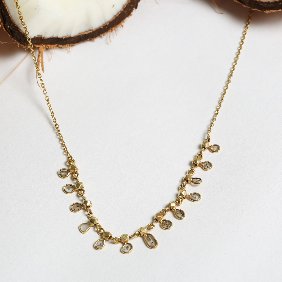 Ranlex Diamond & Pearl 18K Gold Plated Silver 925 Necklace