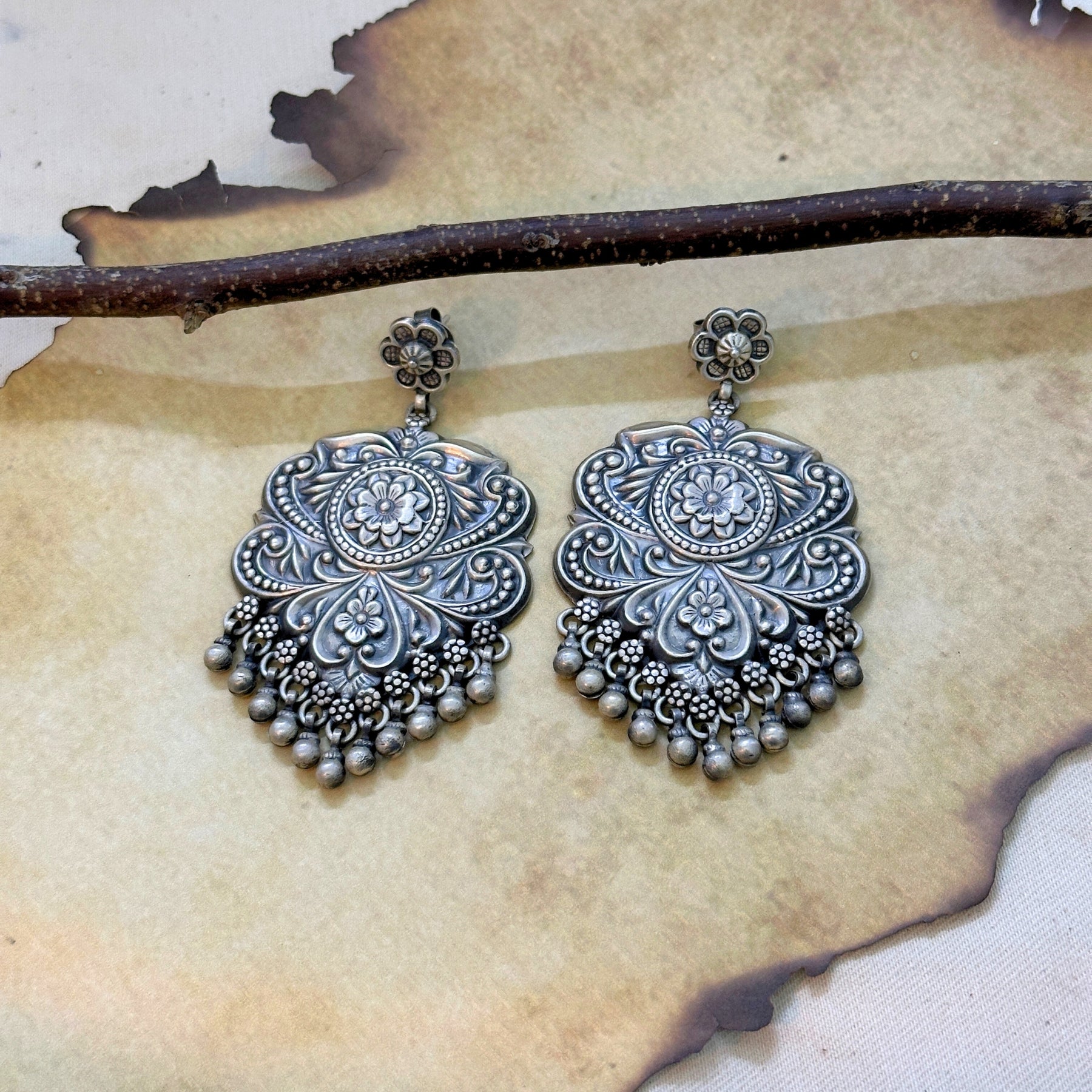 Zunaira Traditional Silver 925 Earrings
