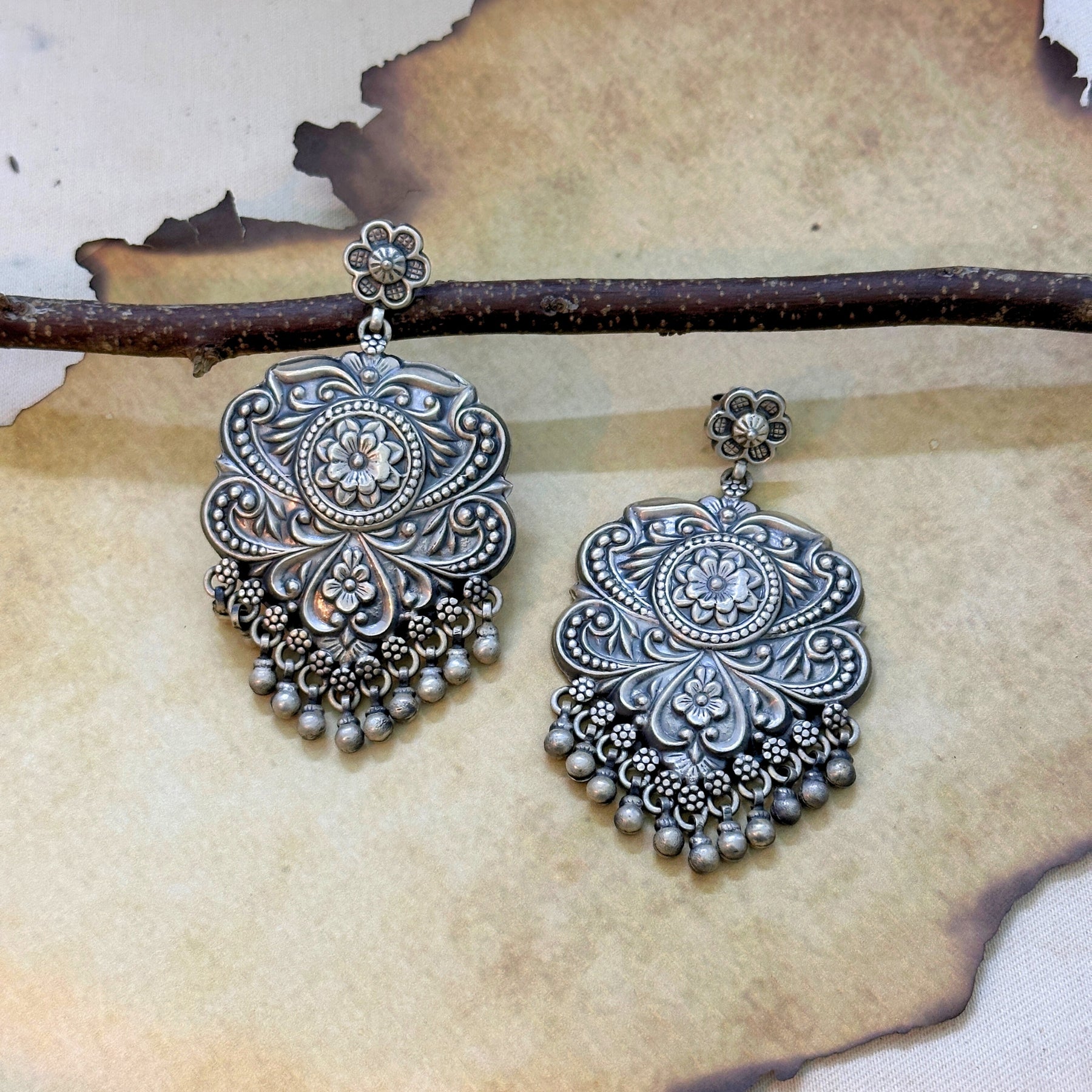 Zunaira Traditional Silver 925 Earrings
