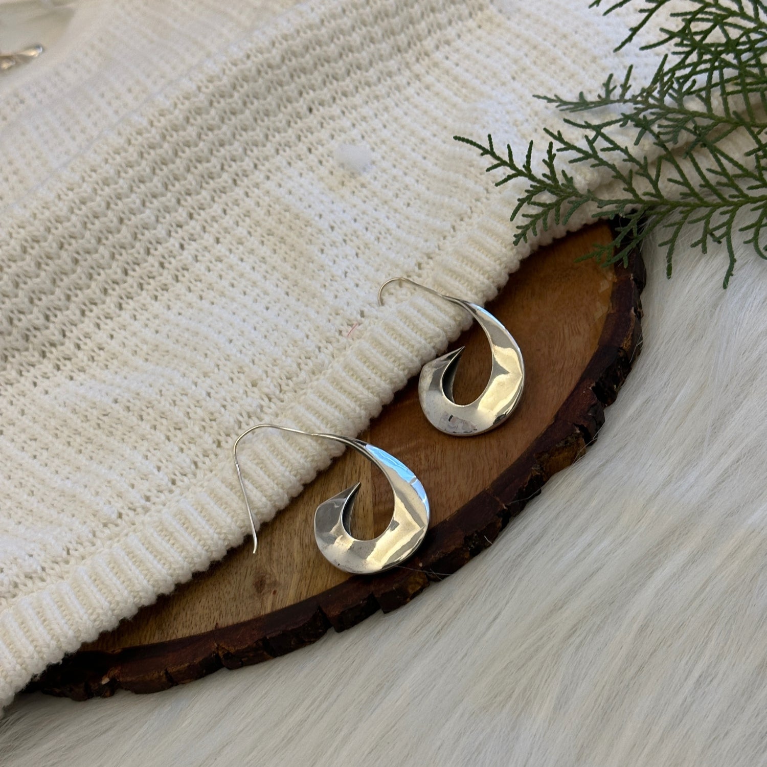 Silver Swirl Earrings