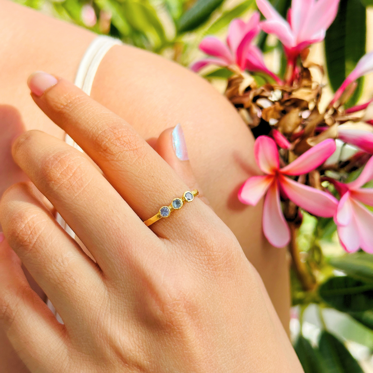 Indigo Tanzanite Gold Plated Silver 925 Ring