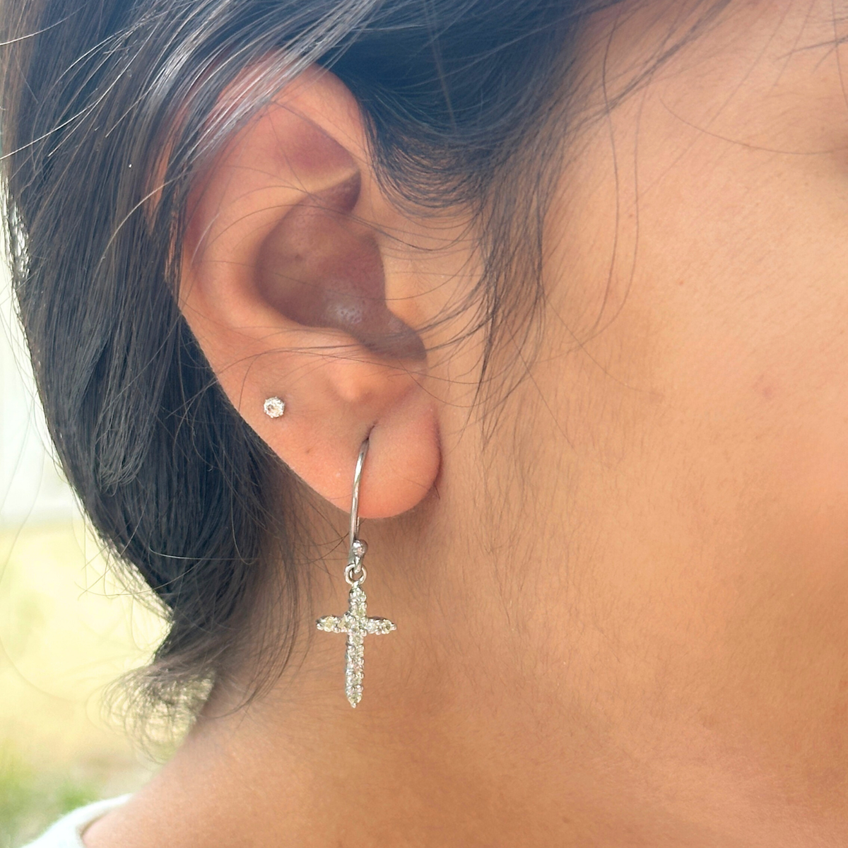 Glitzy Diamond Silver 925 Earrings