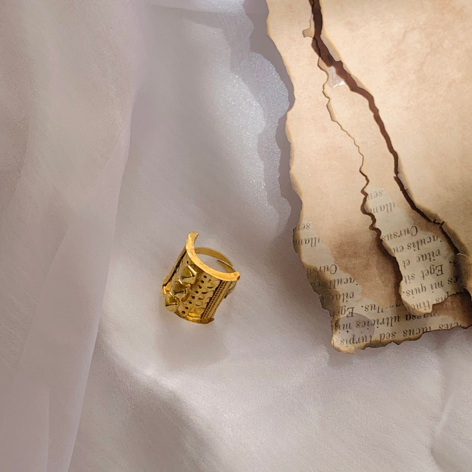 Nishaan Gold Plated Silver 925 Ring