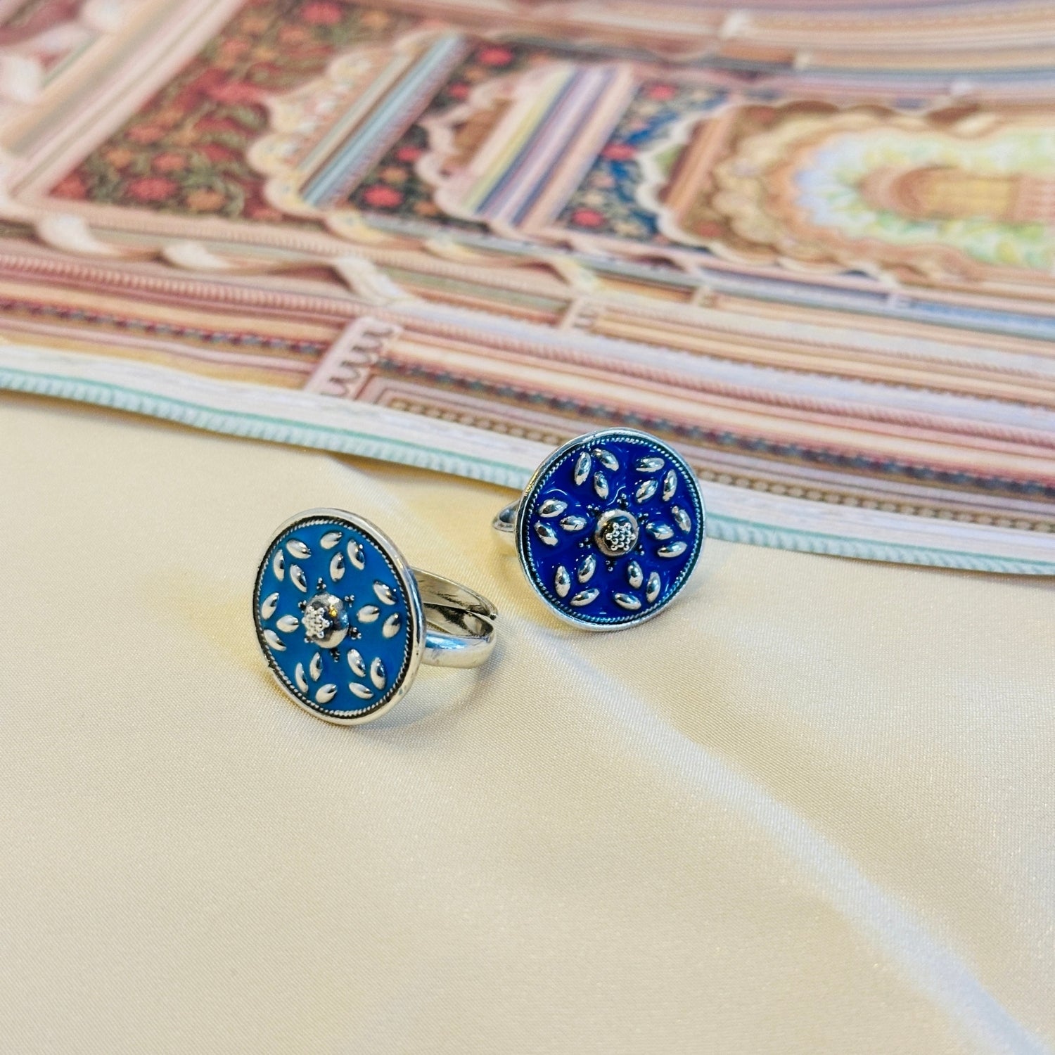Ishika Enamel Silver 925 Ring