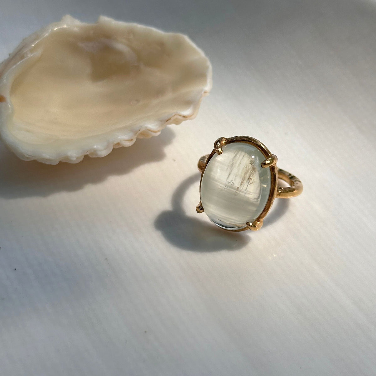 Aeris Aquamarine 18K Gold Plated Silver 925 Ring