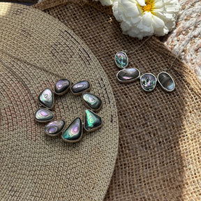 Sinquerim Round Setting Abalone Silver 925 Necklace