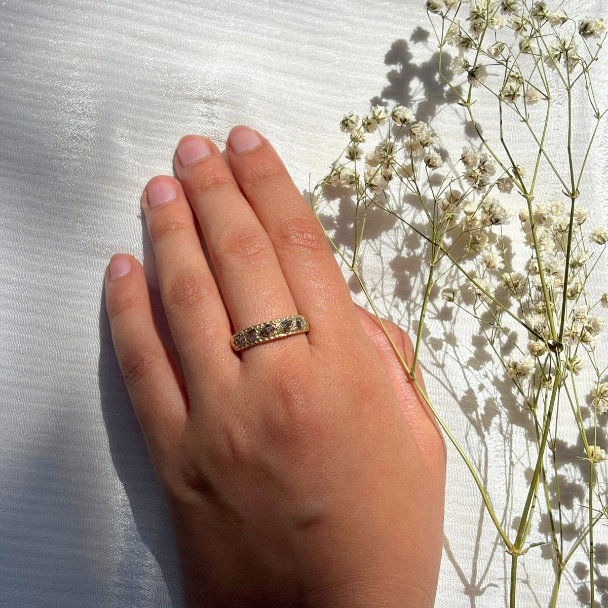 Auriel Diamond Gold Plated Silver 925 Ring