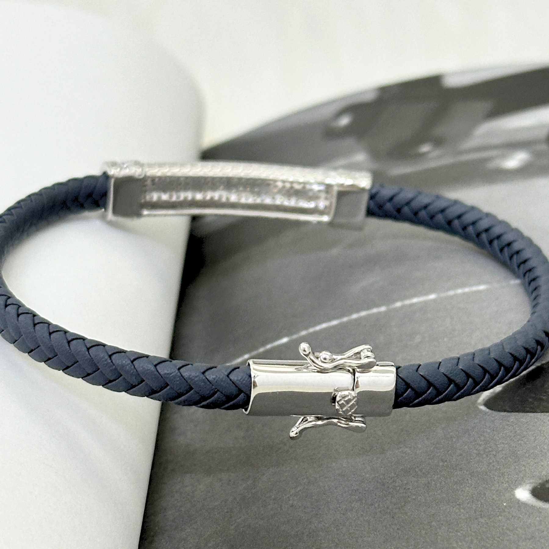 Zern Men's Zircon Silver 925 Bracelet