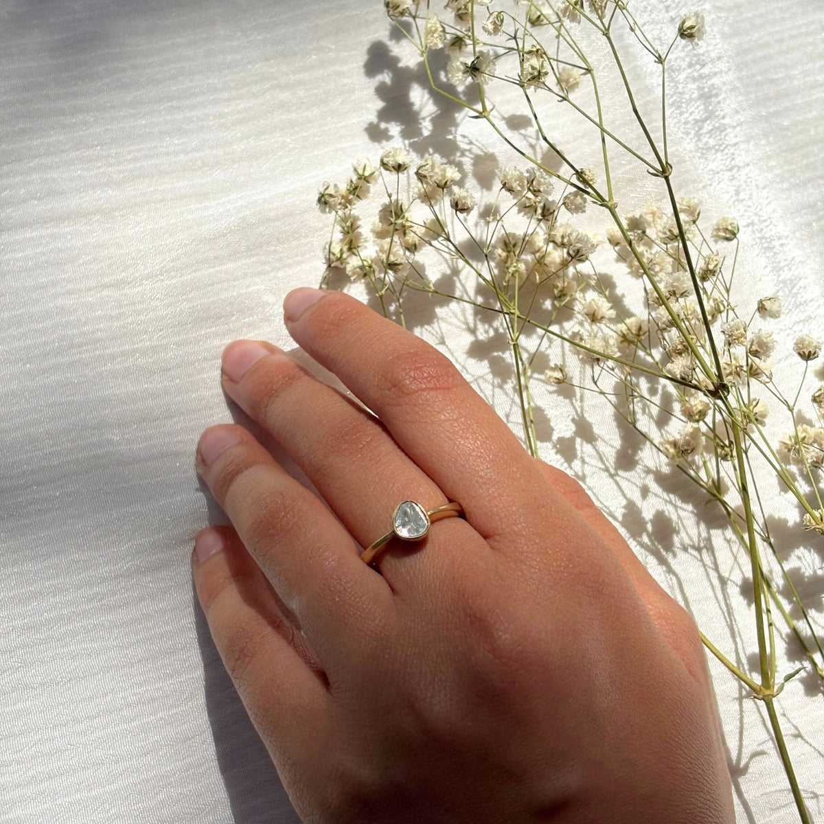 Alina 18K Gold Plated Silver 925 Diamond Ring