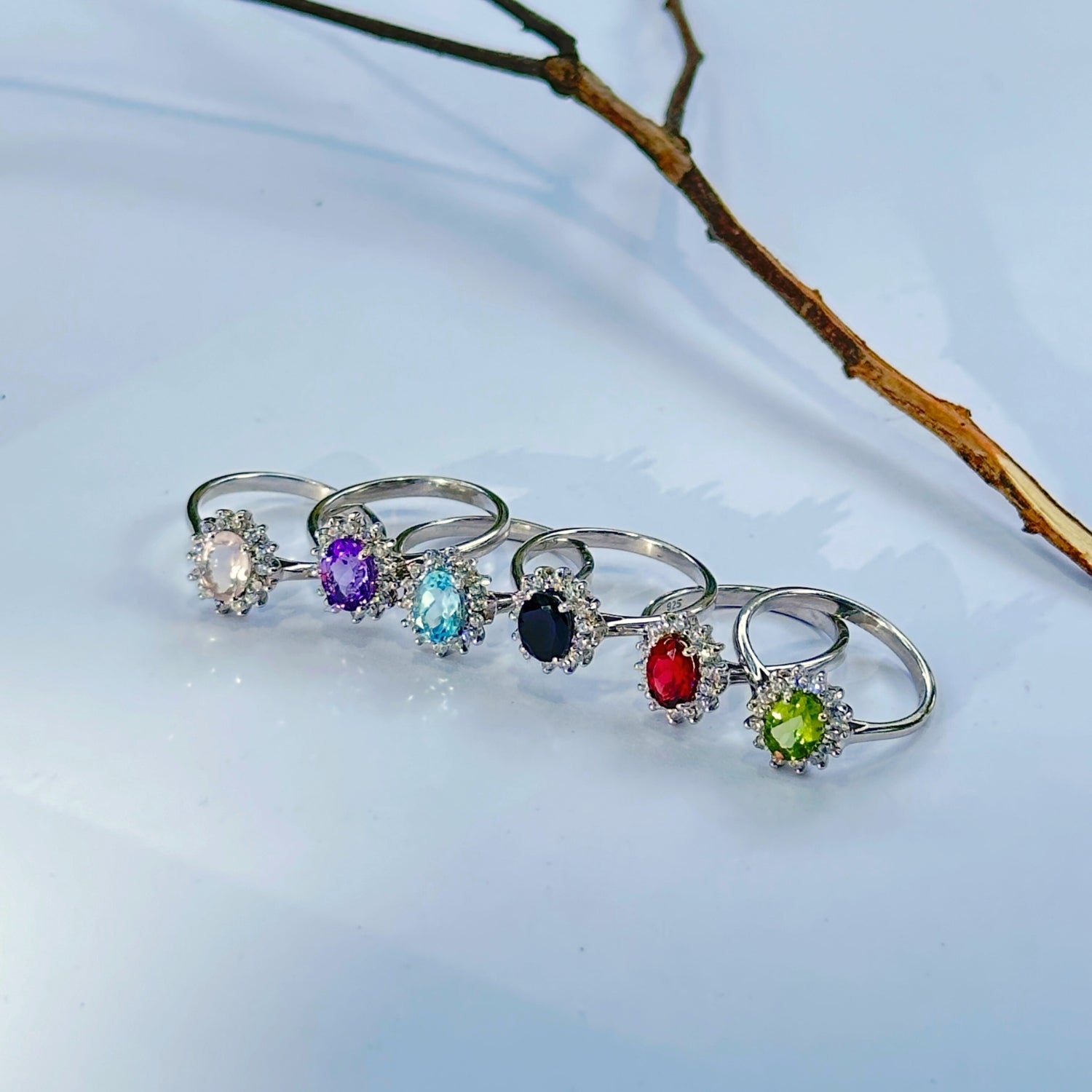 Everyday Wear modern style Gemstone Silver 925 rings