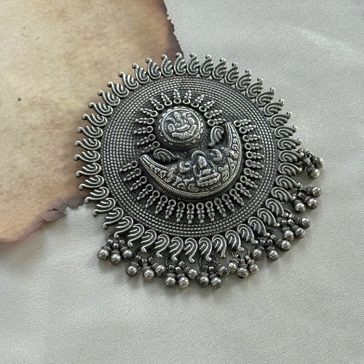 Traditional Silver 925 Pendant, Silver Ethnic Pendant, Sterling Silver Tribal Pendant, Handcrafted Silver Pendant, Vintage Style Silver Pendant