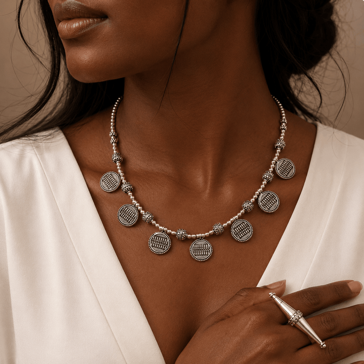 Shavanya Traditional Silver 925 Necklace