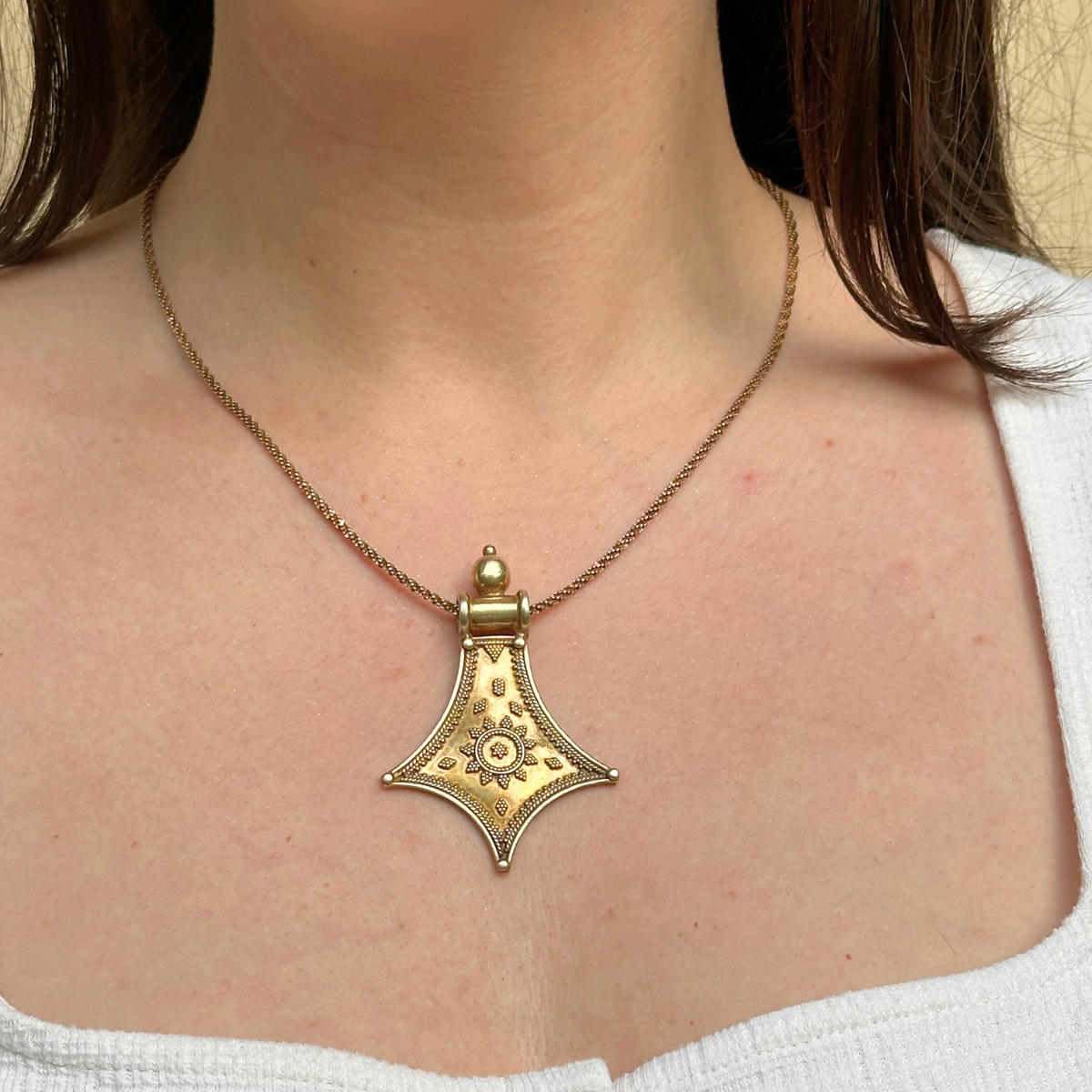 Gold plated silver pendant, Silver 925 gold pendant, Gold vermeil pendant