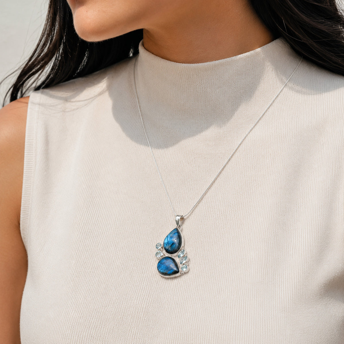 Finn Multistone Silver 925 Pendant