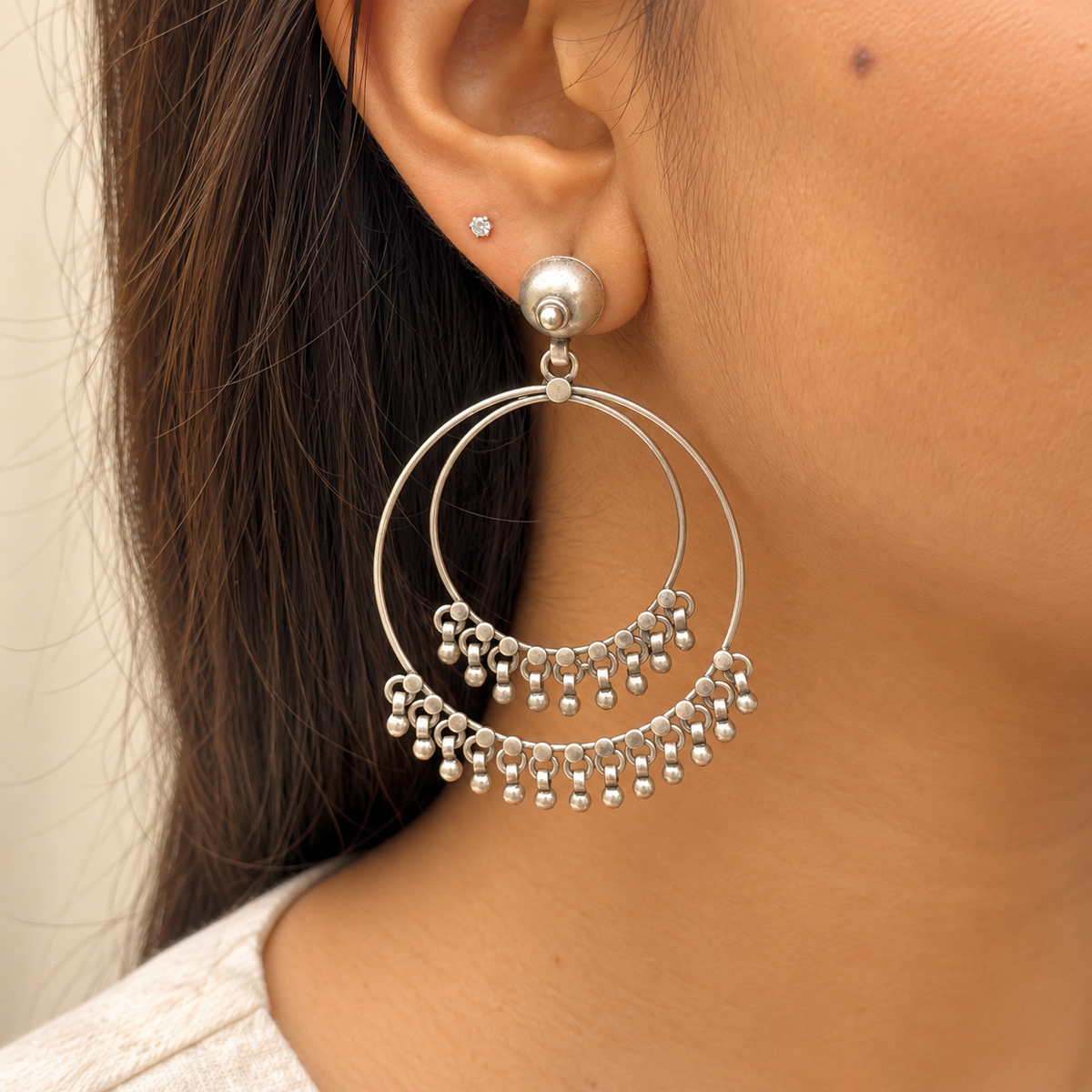 Fiza Traditional Silver 925 Earrings