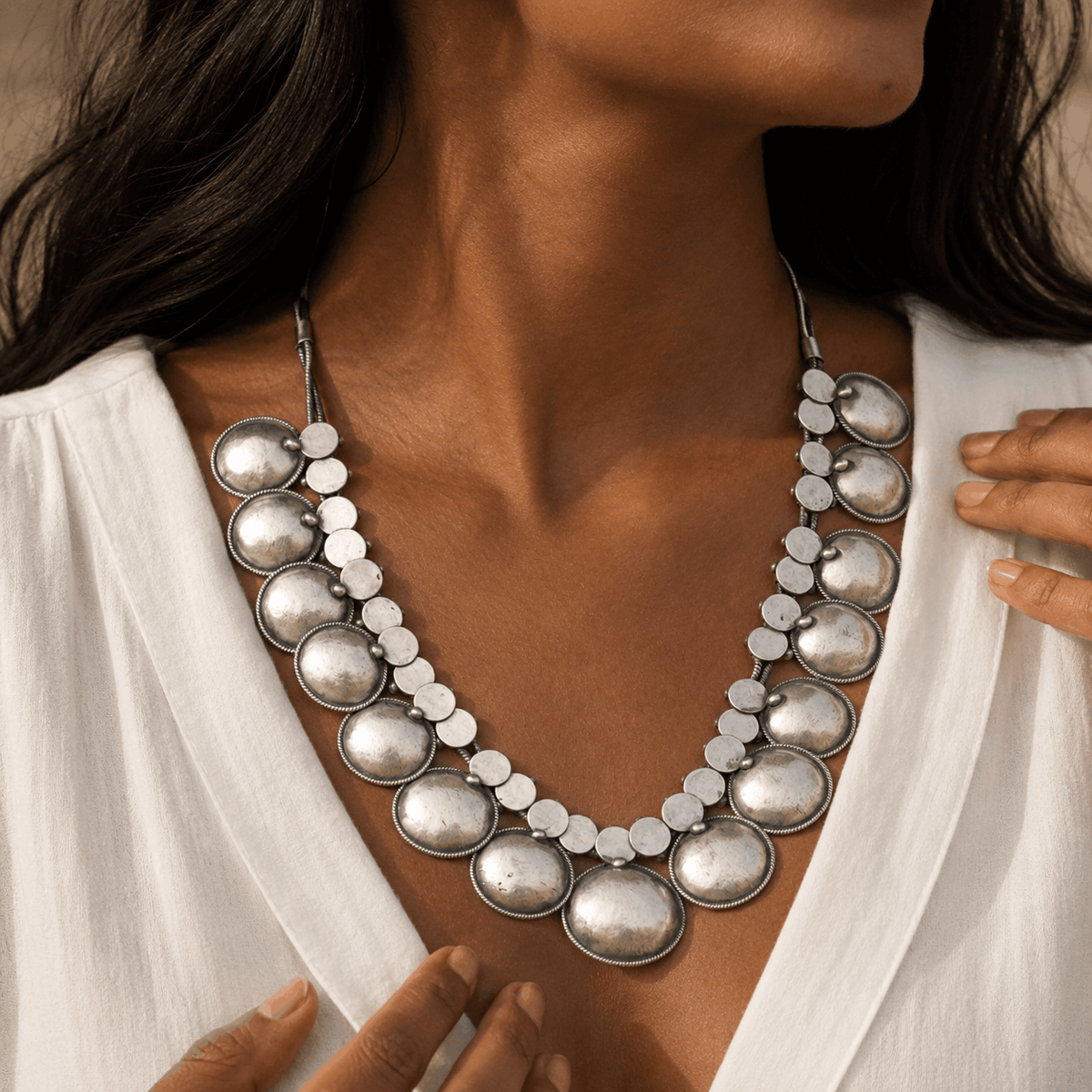 Folk Traditional Silver 925 Necklace