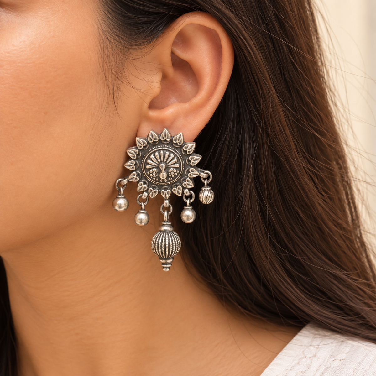 Juhi Traditional Silver 925 Earrings