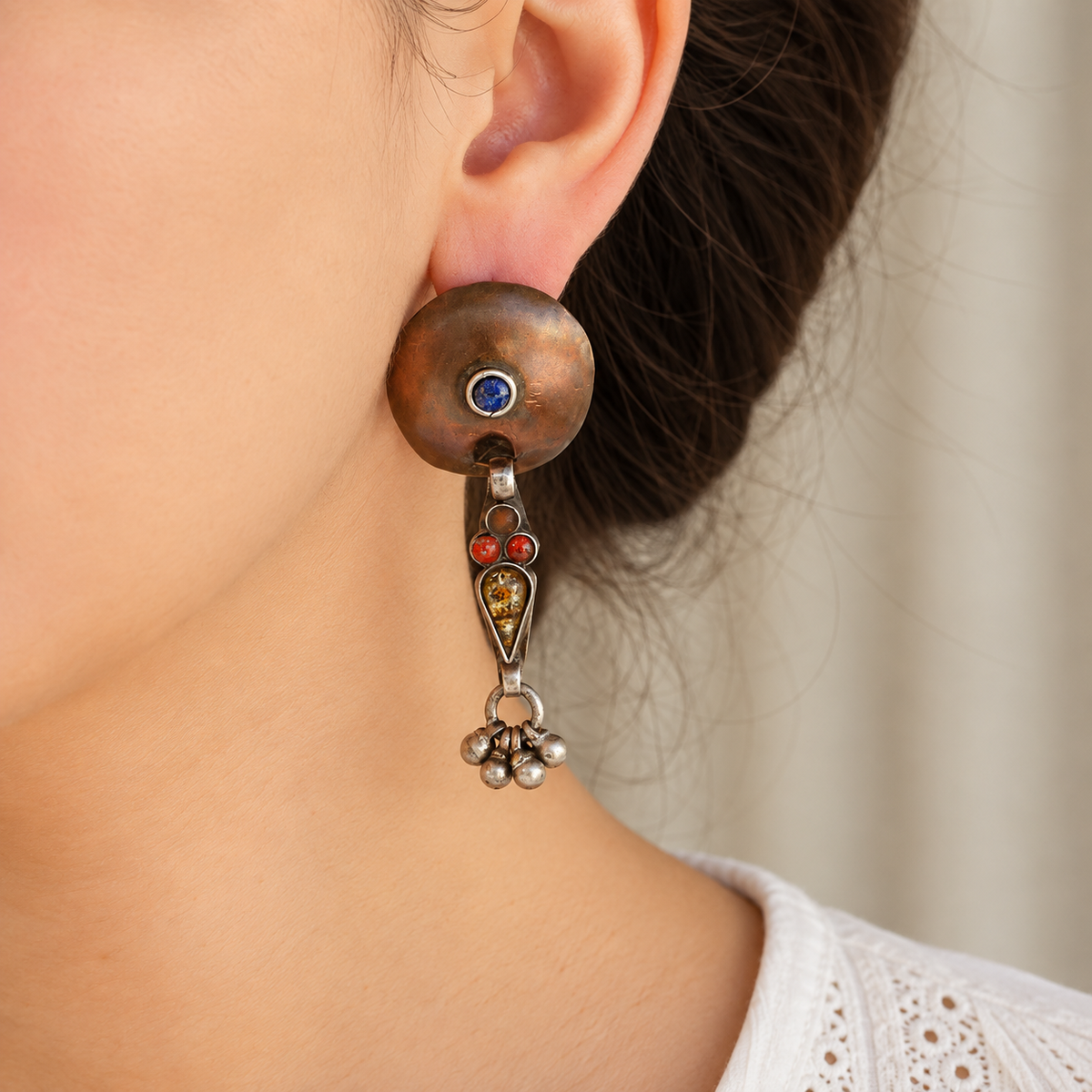 Kapish Antique Silver Earrings