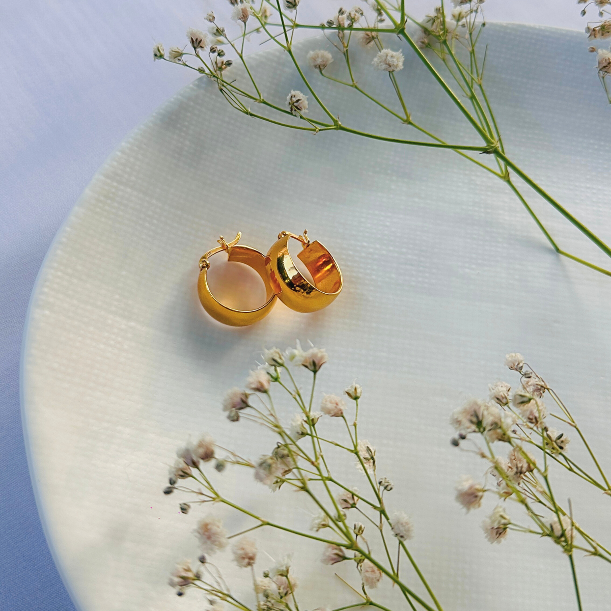 Golden Hoops, Small hoops, Hoops for office, Gold Plated earrings, Gold Hoops, circular earrings for women, hoops, silver earrings , minimal earrings