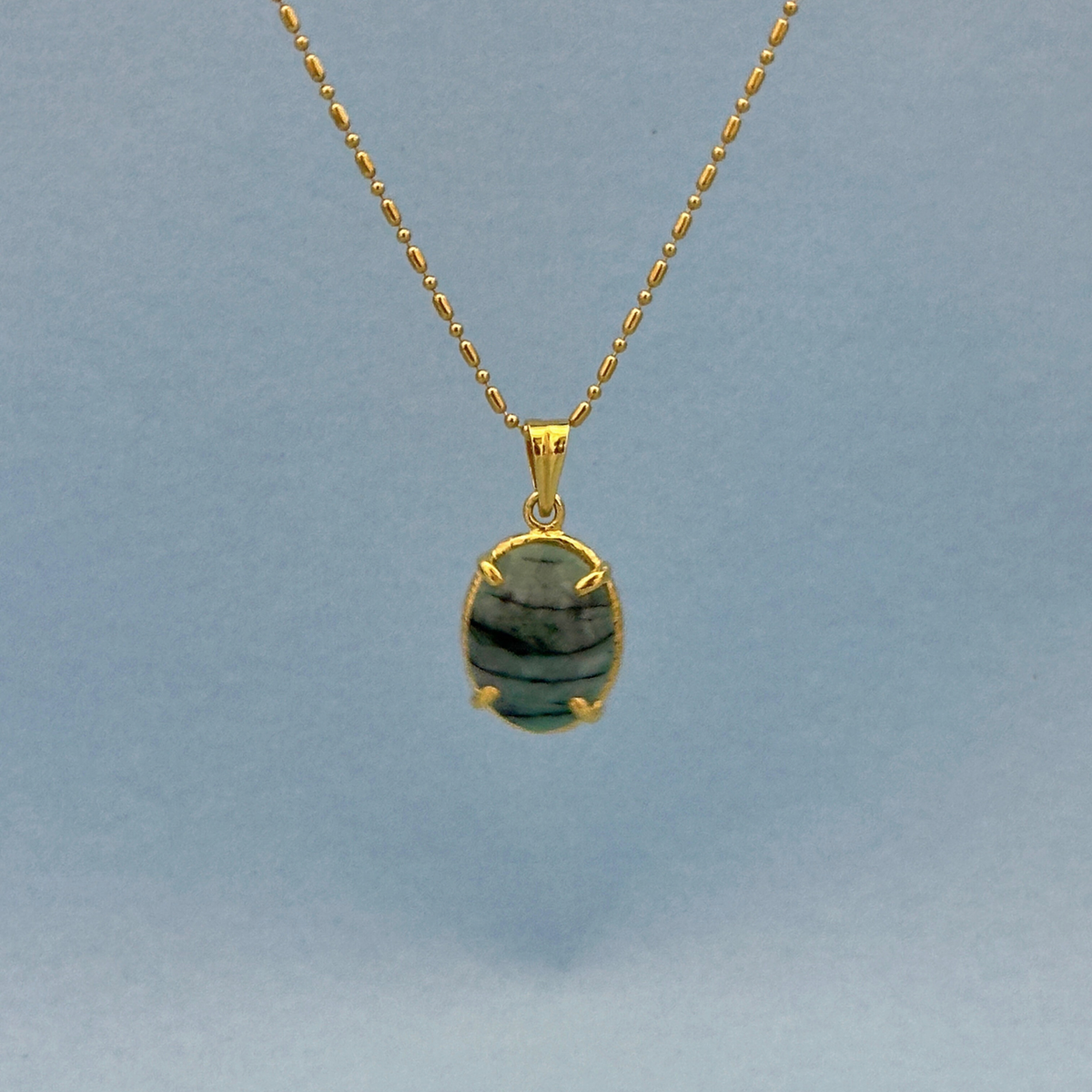 925 silver emerald pendant