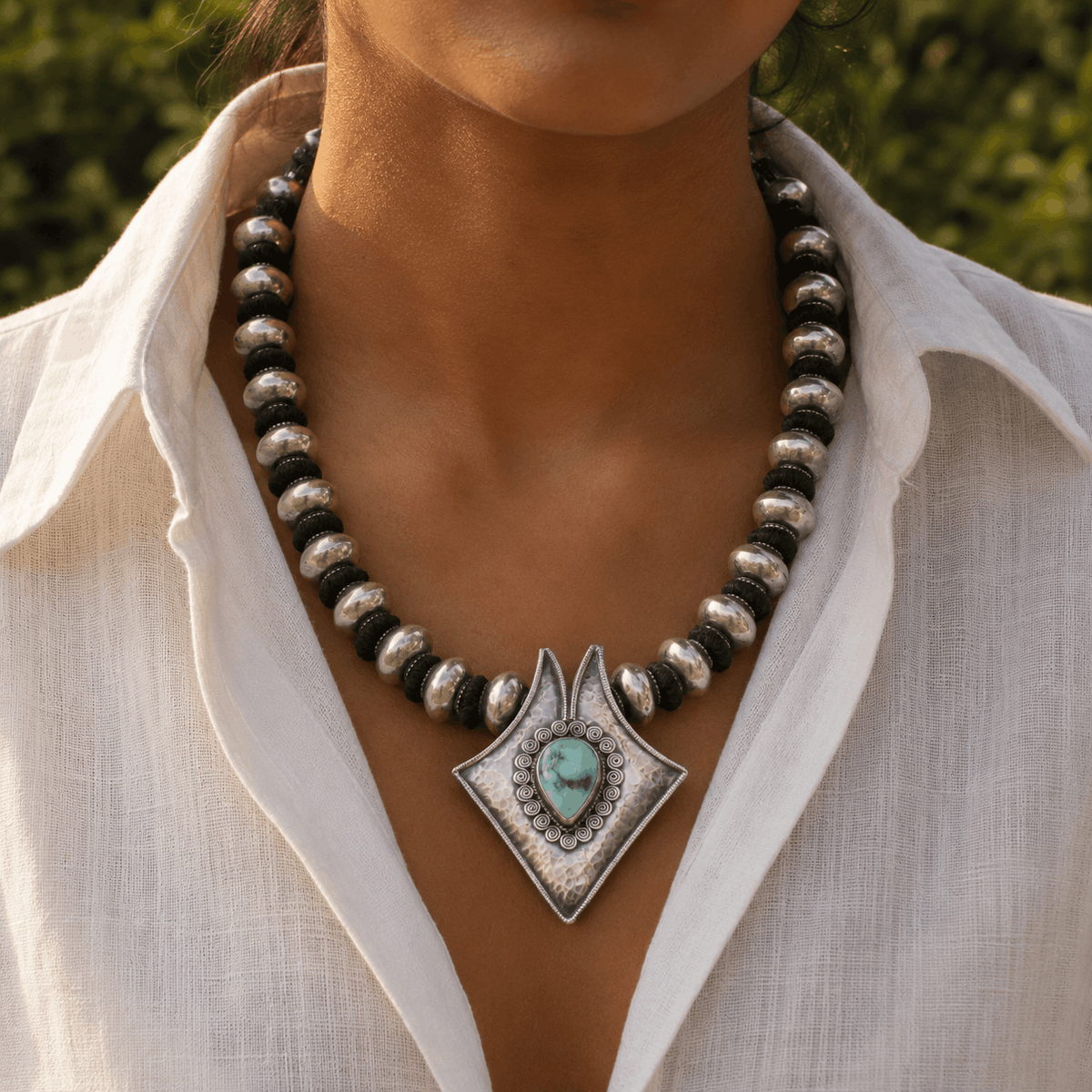 Talae Bohemian Silver 925 Pendant Necklace