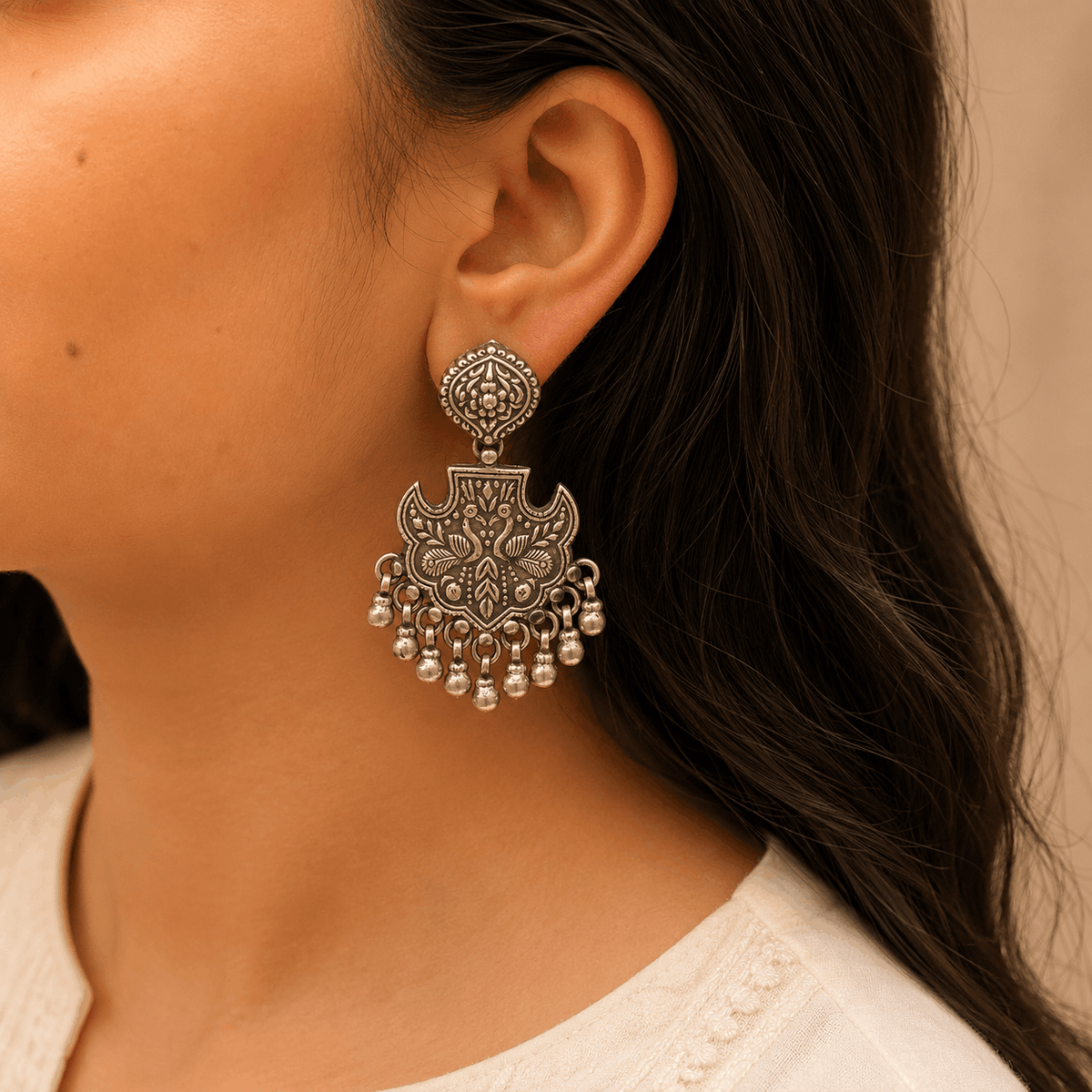 Vyanika Traditional Silver 925 Earrings
