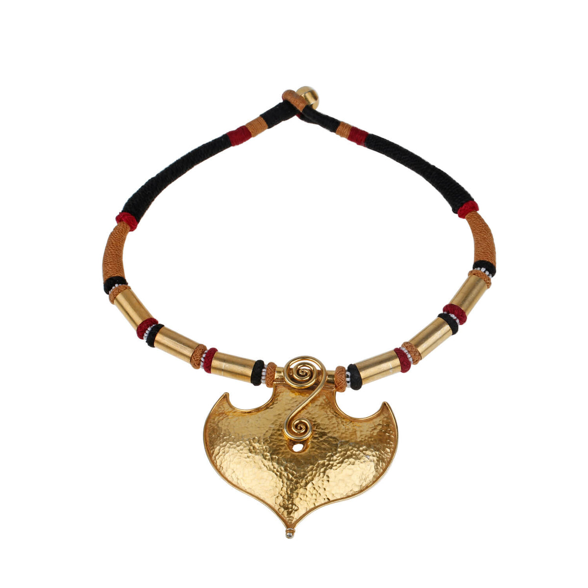 Gold plated boho leaf necklace, Boho pipes design necklace, Leaf motif silver 925 necklace, Gold plated boho jewelry