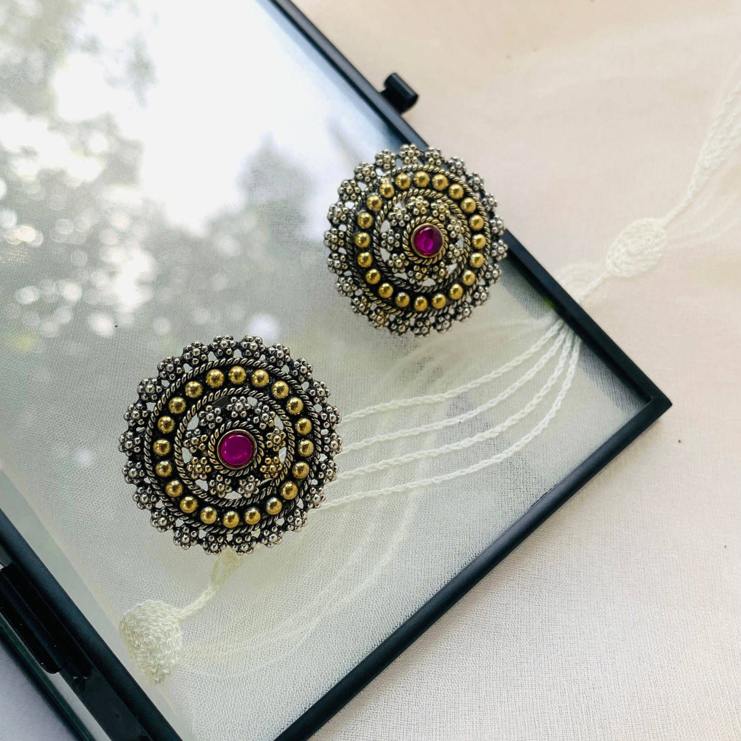 Abrik Gold Plated Silver Earrings