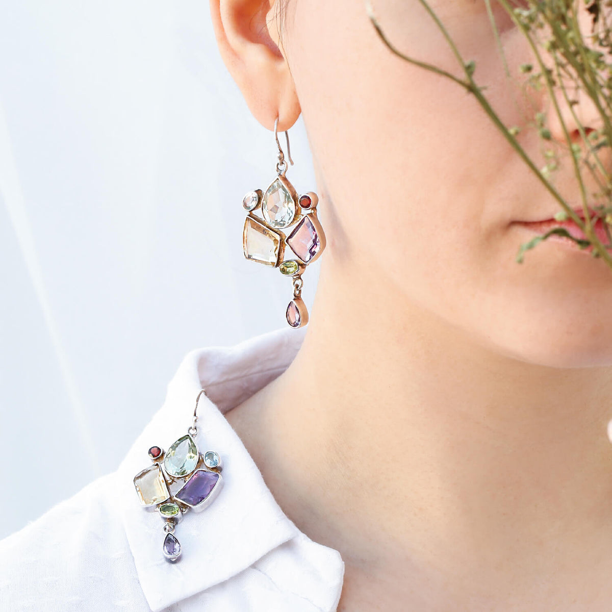 Tadeo Colorstone Silver 925 Earrings