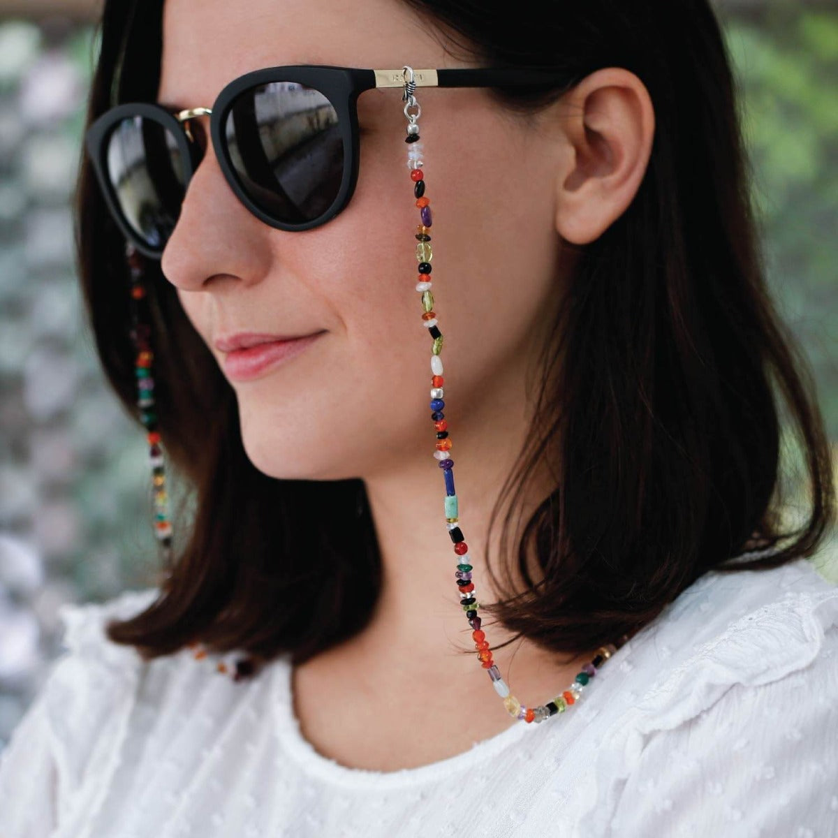Gypsy boho mask & glass chain
