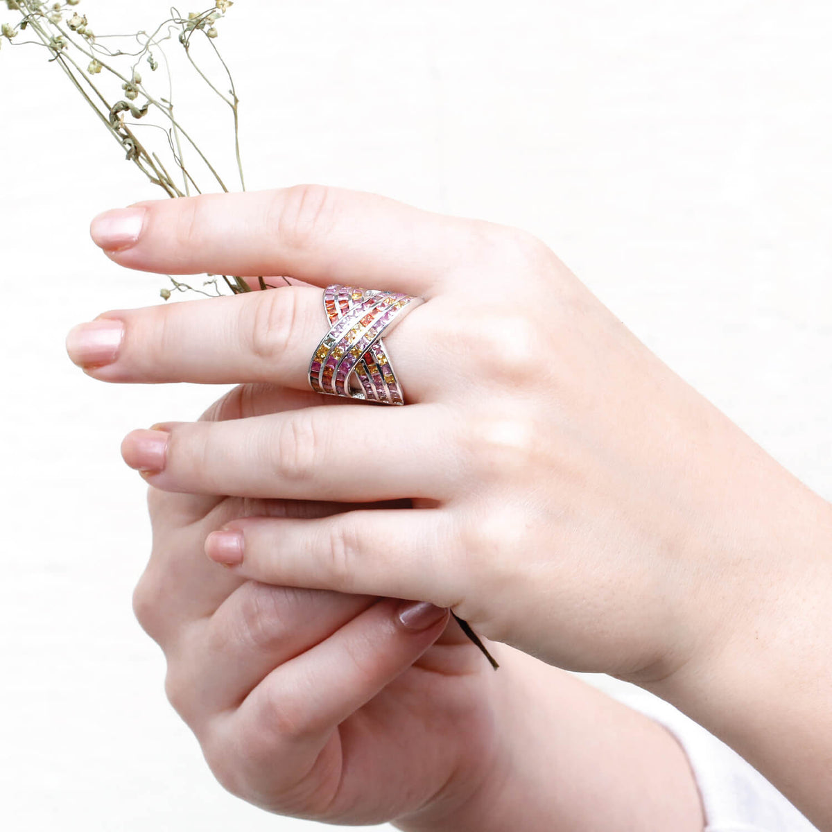 Shepherd Multi Stone Silver 925 Ring