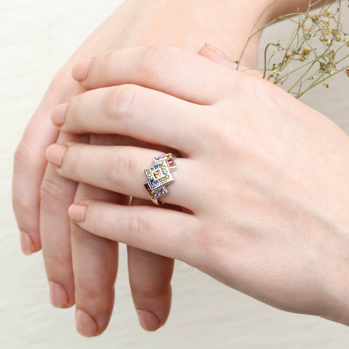 Zayd Color Stone Silver 925 Ring