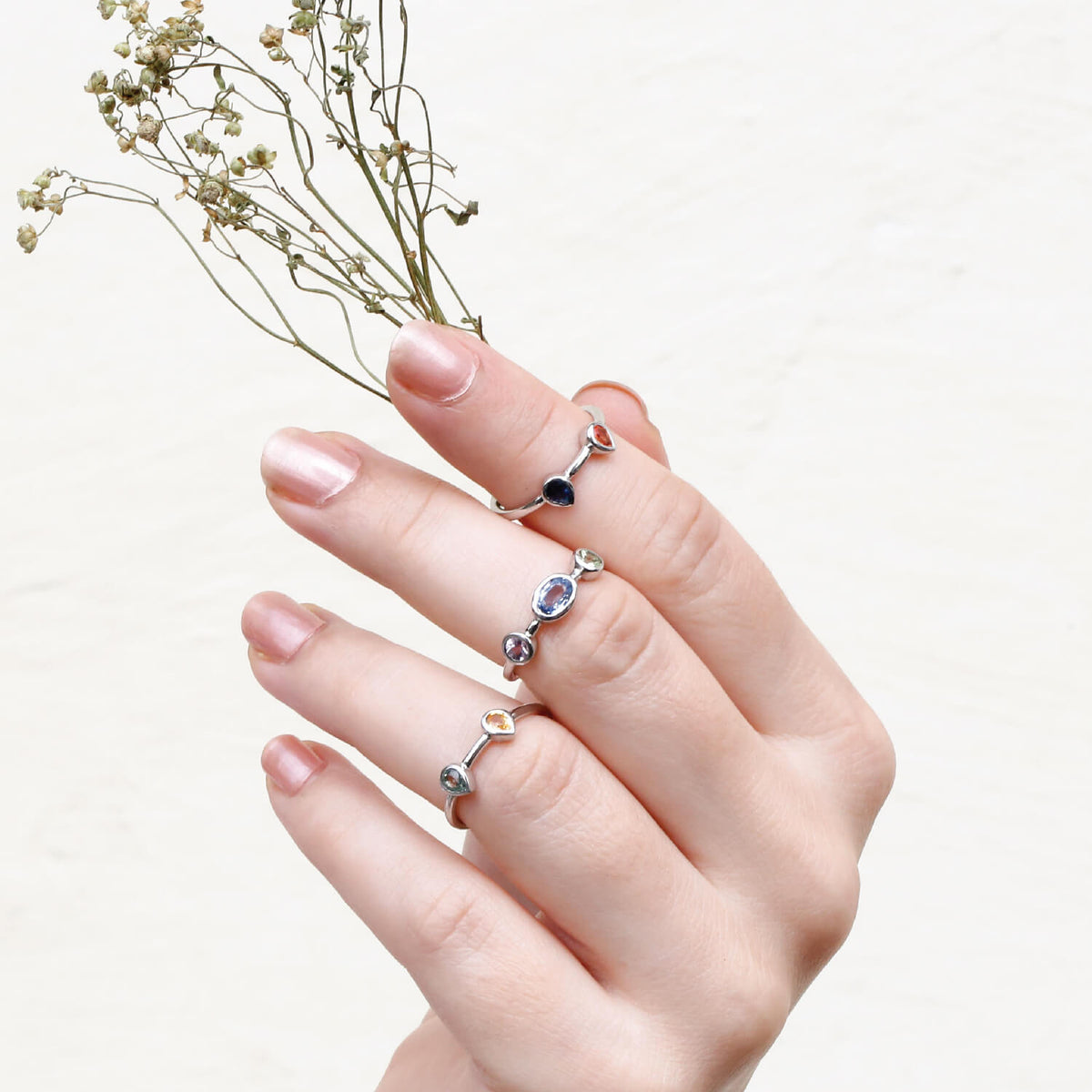 Ace Color Stone Silver 925 Ring