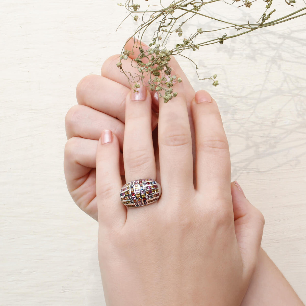 Gatlin Multi Stone Silver 925 Ring