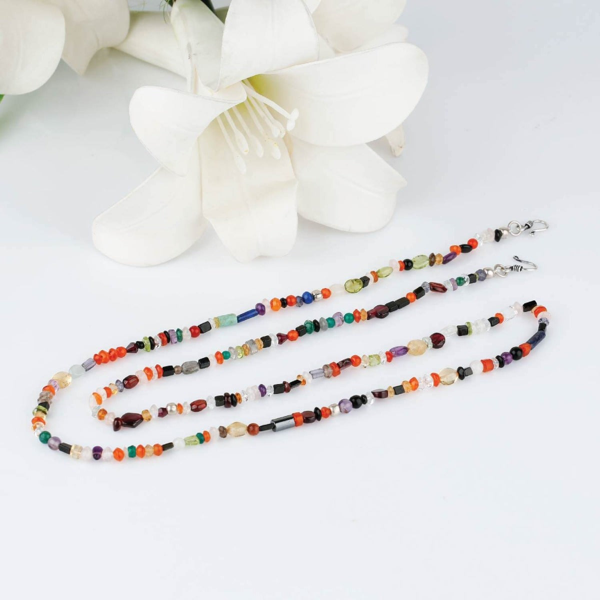 Gypsy boho mask & glass chain