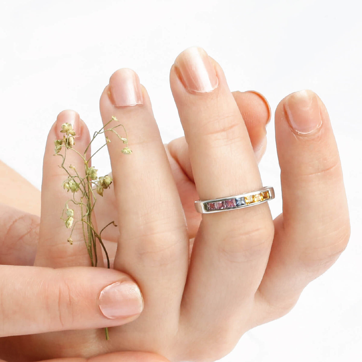 Declan Multi Sapphire Silver 925 Ring