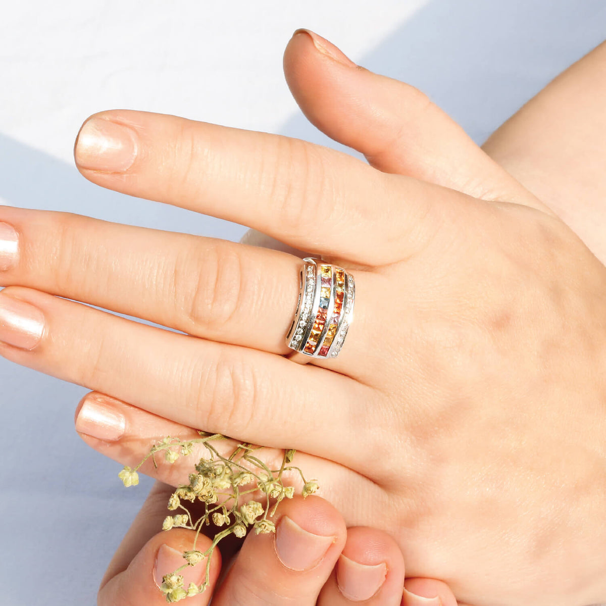 Genesis Color Stone Silver 925 Ring