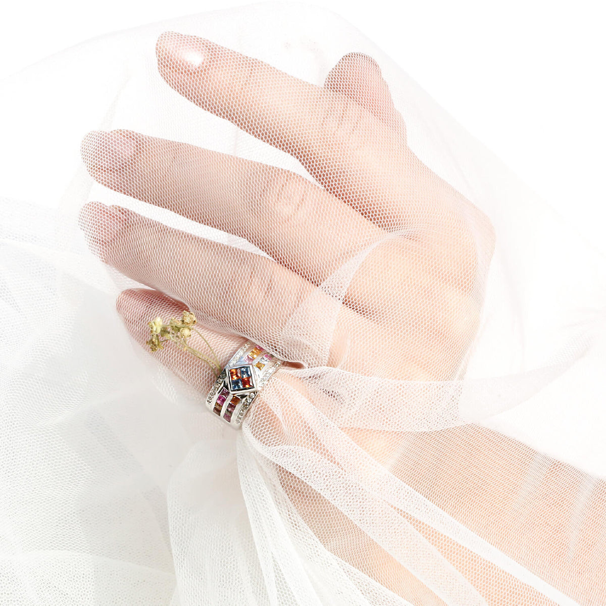Avrum Multi Stone Silver 925 Ring