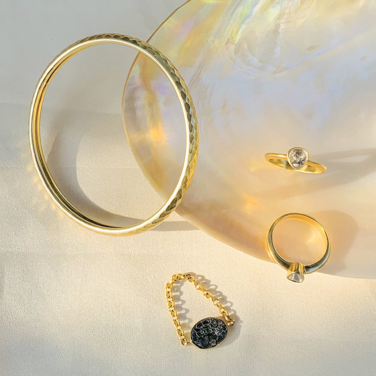 Adein 18K Gold Plated Silver 925 Bangle