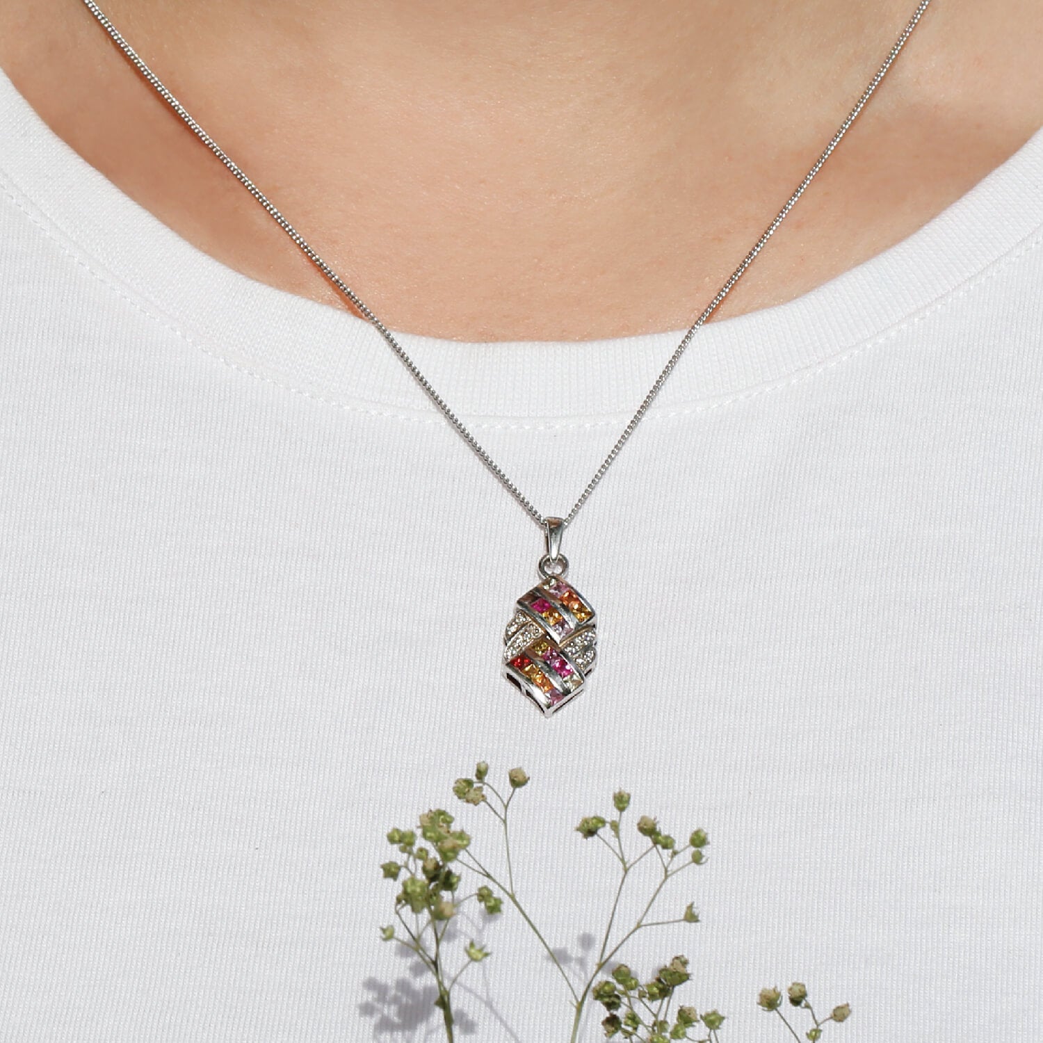 Crosby Sapphire and Diamond Pendant